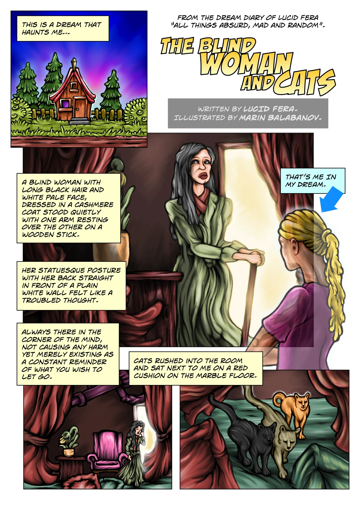 The Blind Woman and Cats - Page 1