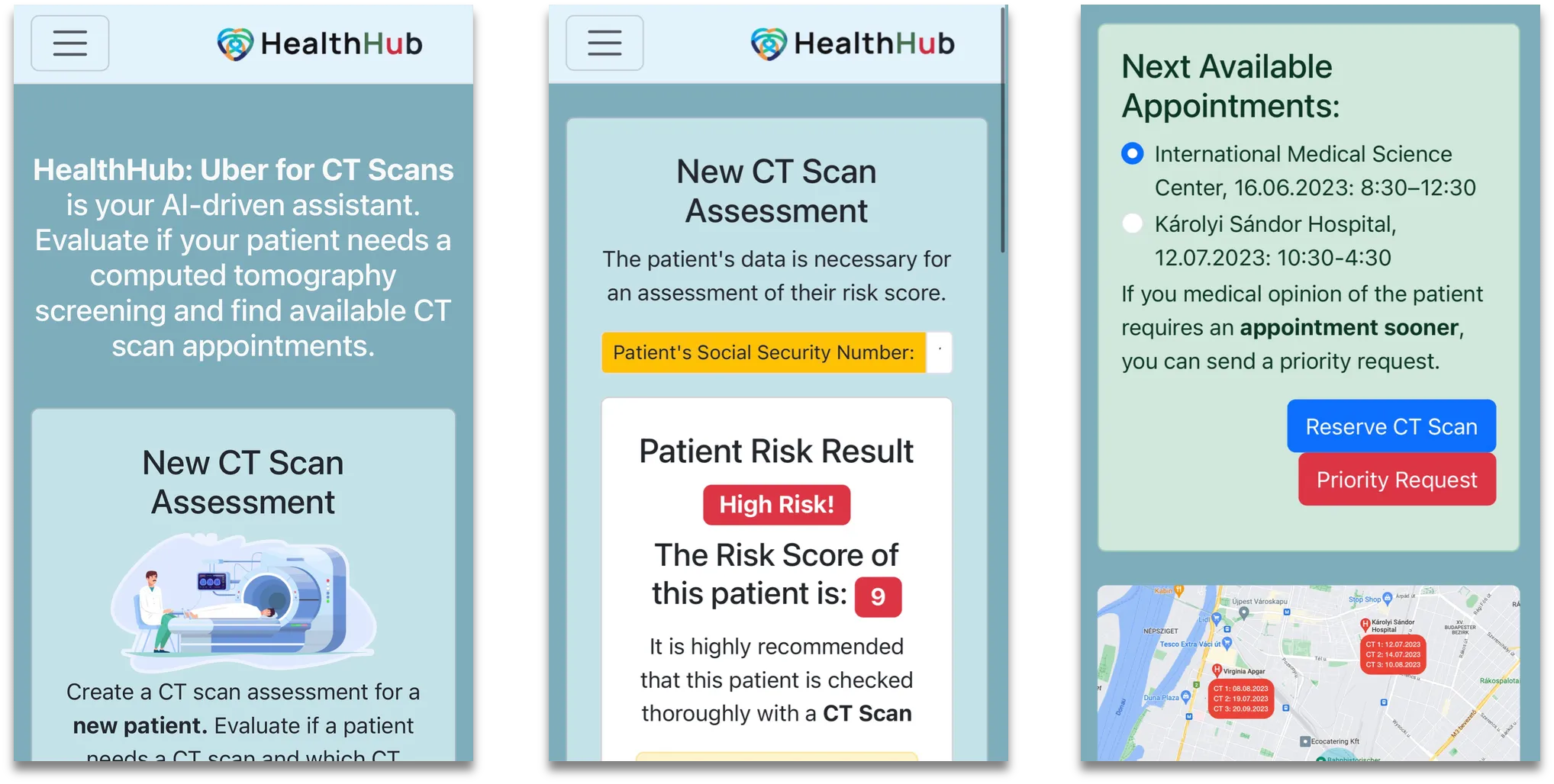 The UI on a mobile device