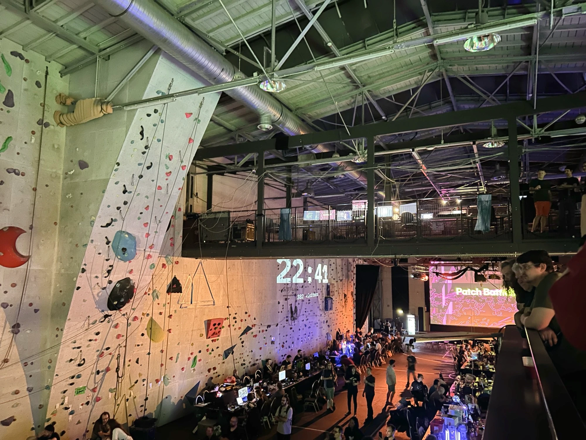 The bustling event venue