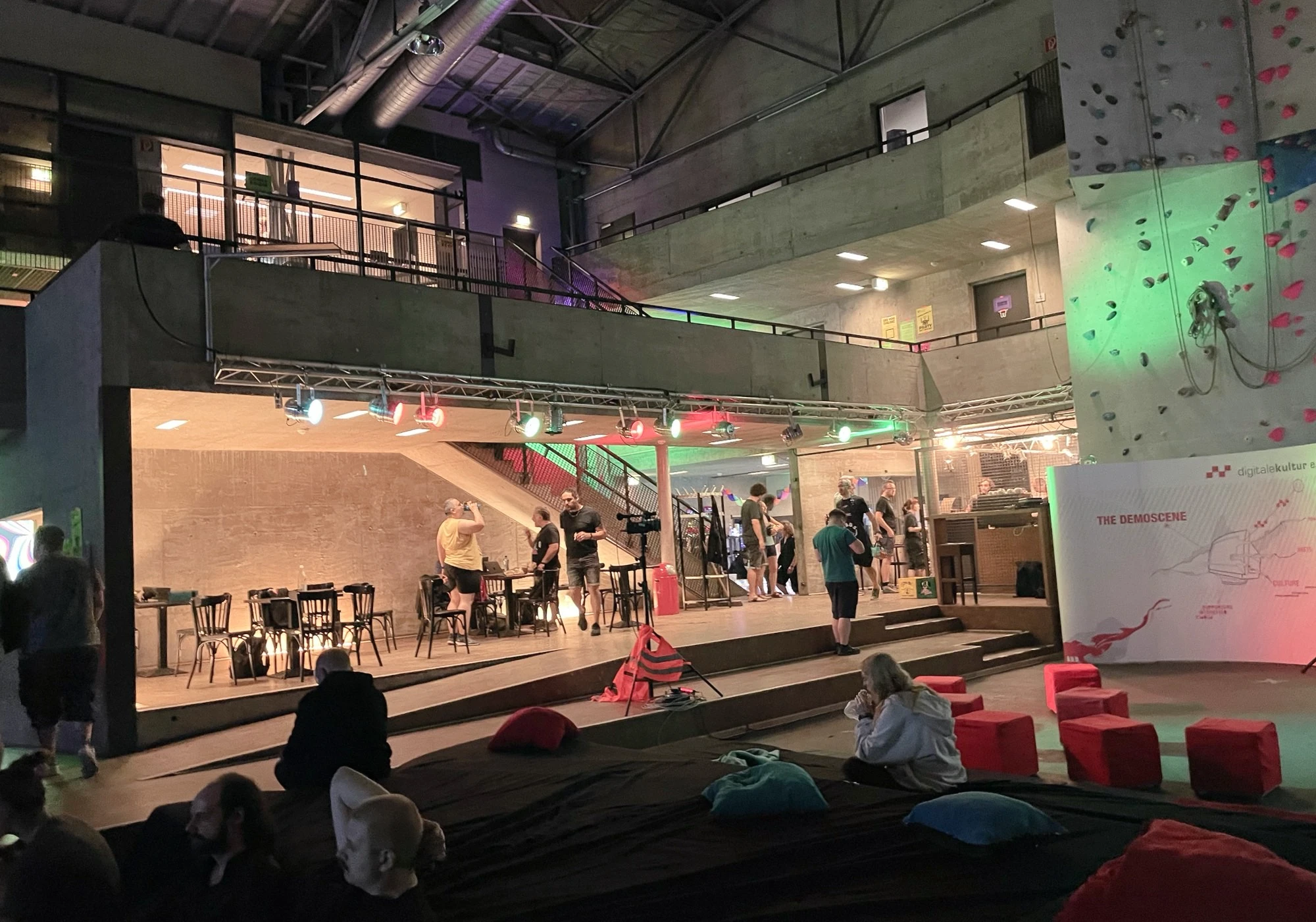 The nice bar and cafe area in the AbenteuerHallenKalk