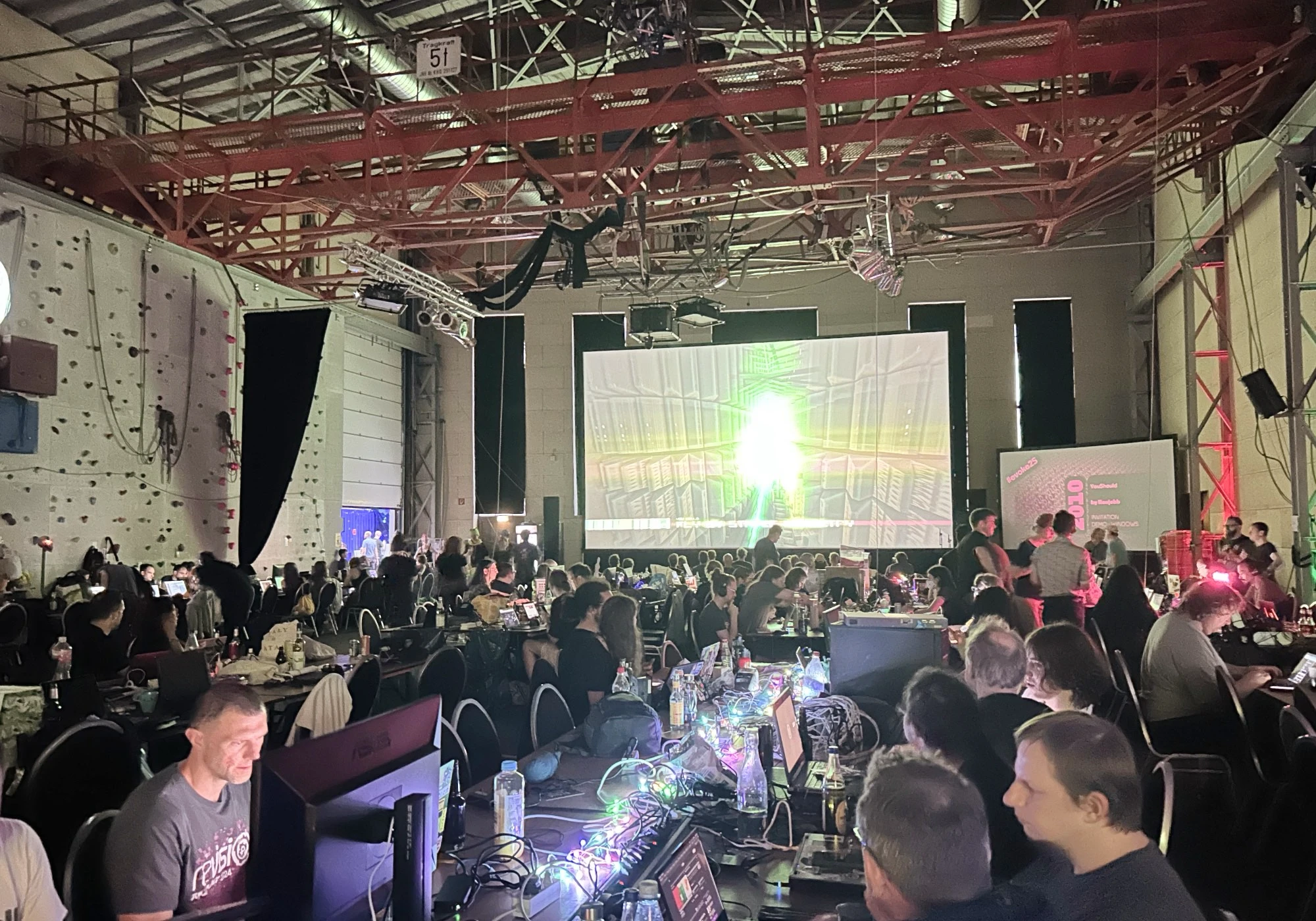 The majestic AbenteuerHallenKalk building in Cologne, Germany, where Evoke 2024 took place.