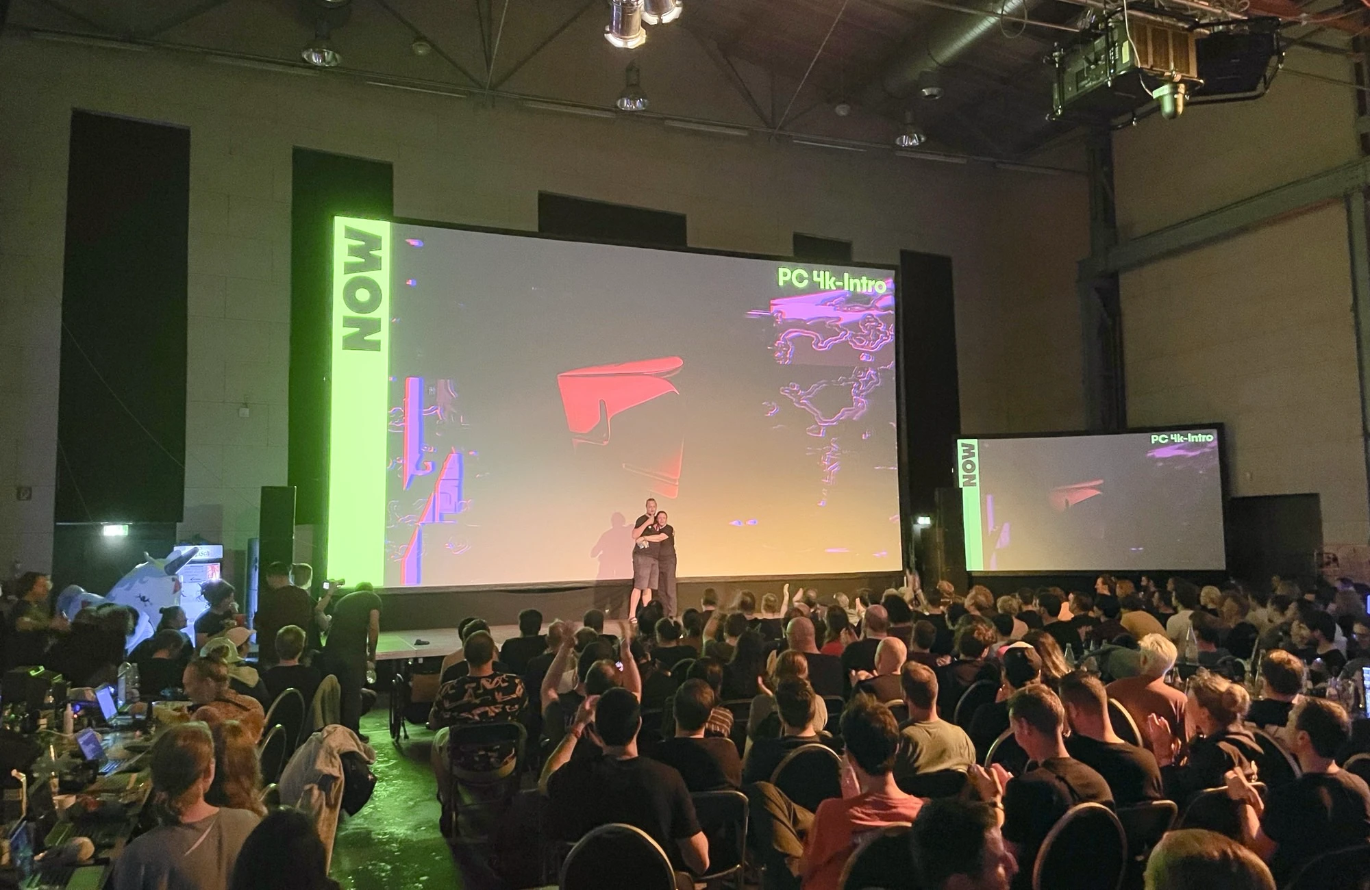 Luisa on stage being celebrated