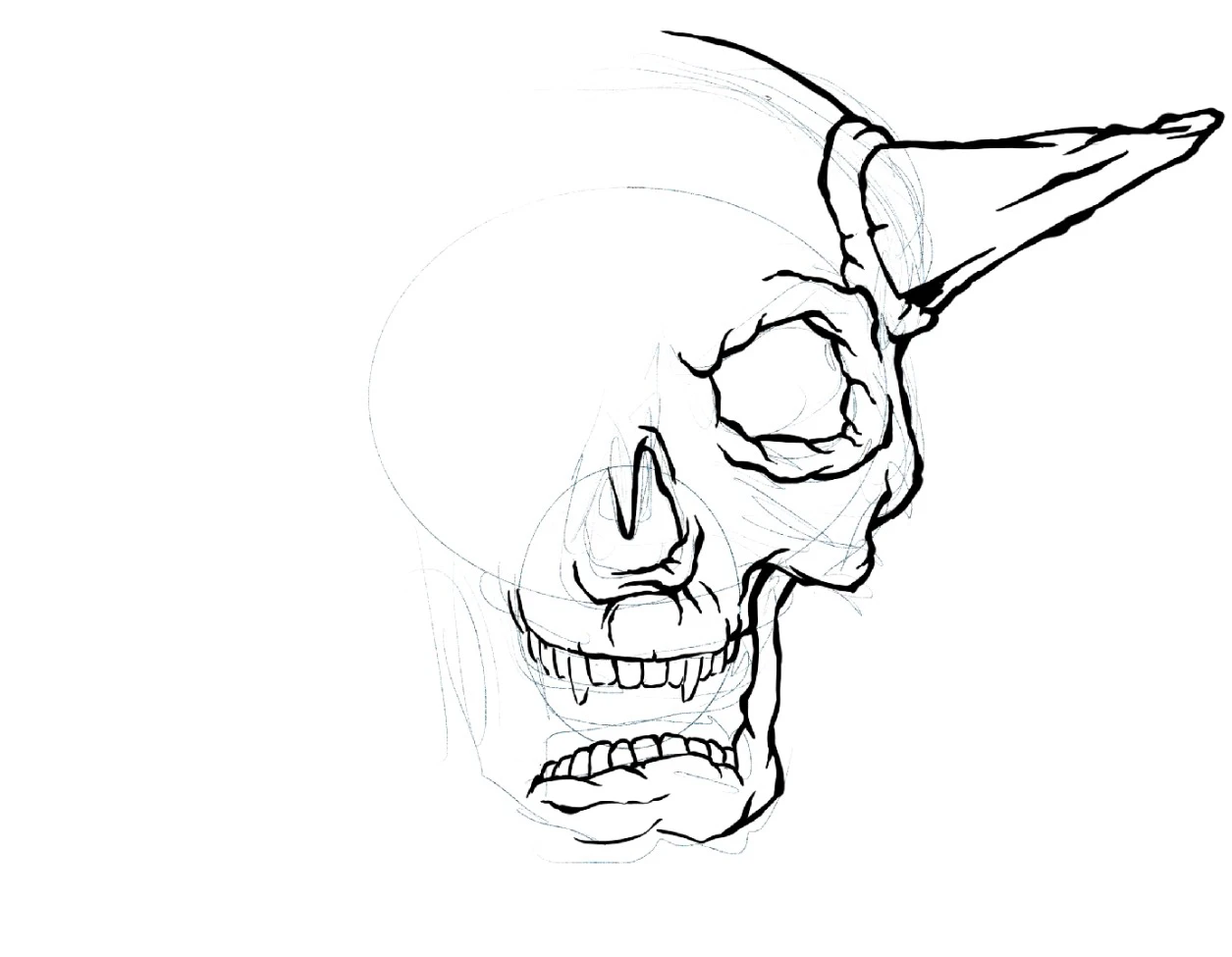 Step 1 of drawing process